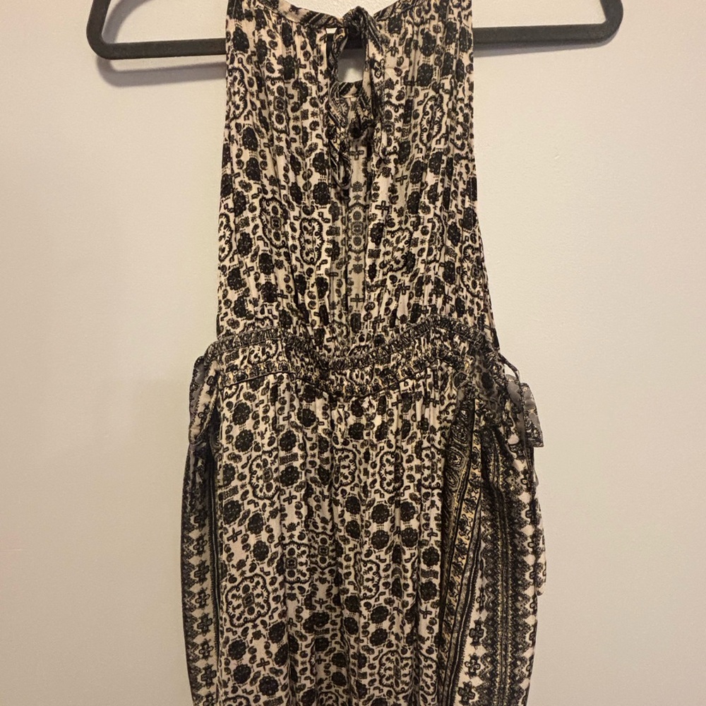 Free People Black and Cream Patterned Dress - Picture 6 of 9